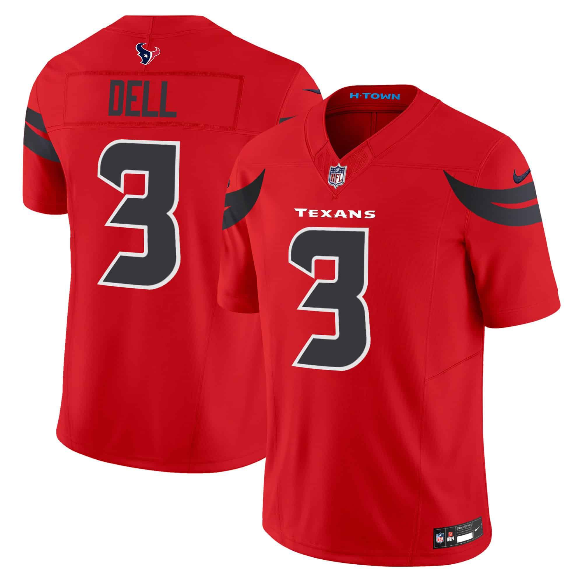 Men Houston Texans #3 Dell Red 2024 Nike Vapor Limited NFL Jersey->indianapolis colts->NFL Jersey